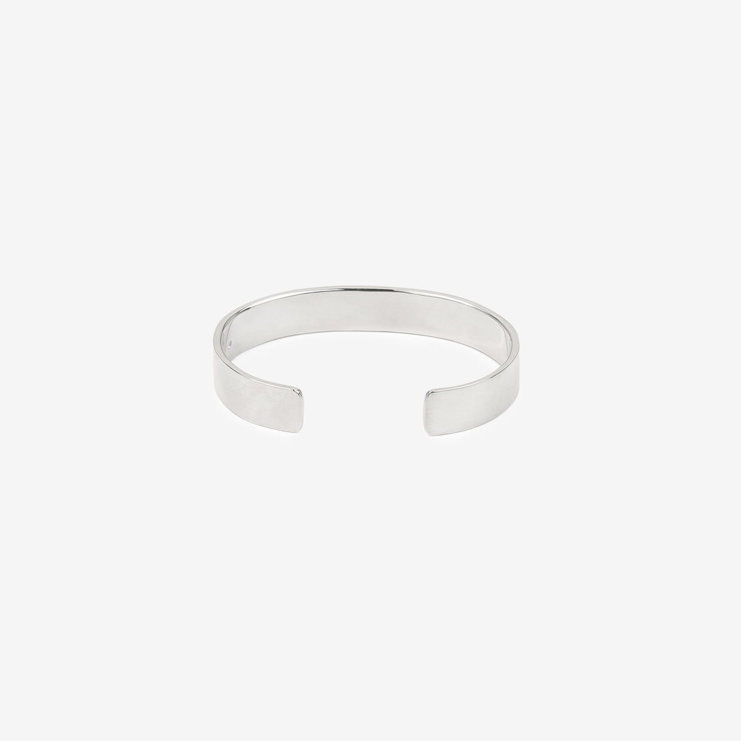 Moto BC-01G eagle silver bangle K18 gold accent native style handmade bracelet Japan back view