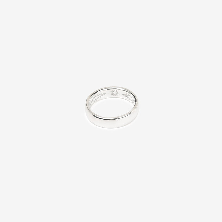 Moto RC-08 silver stamp ring native style minimal handmade ring Japan