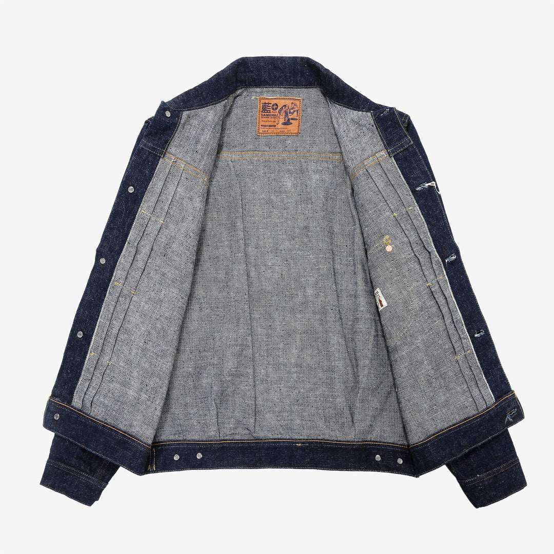 Samurai Jeans S101AX "AI Plus" Natural Indigo Mixed 18oz Selvedge Denim Jacket 