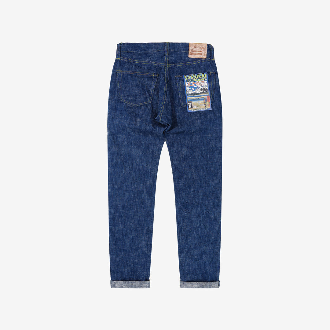 Samurai Jeans S211XX17oz-SLB Murakumo 17oz selvedge slub denim relaxed tapered fit full view back
