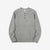 UES 662531 single rib knit long sleeve henley neck T-shirt made in Japan slub cotton grey front view