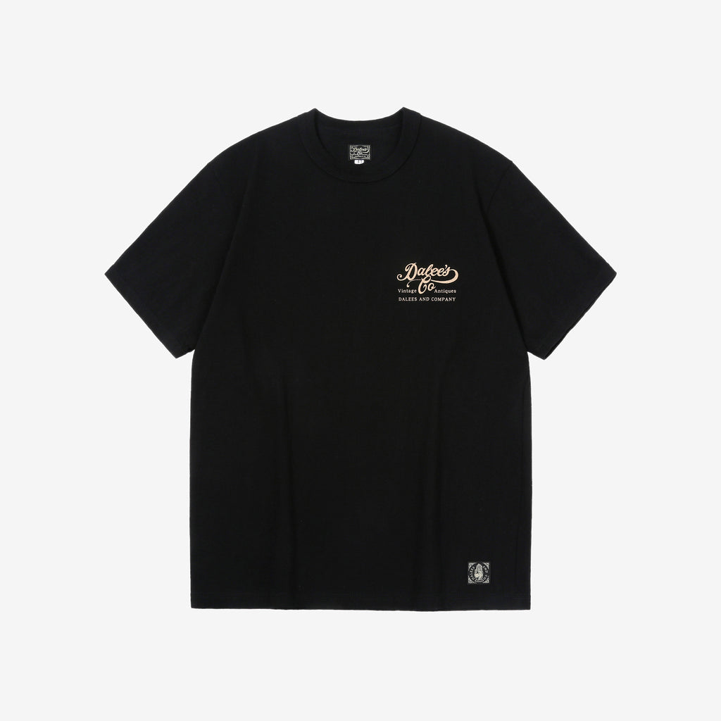 Dalee’s & Co. DLSB-001 8oz loopwheel logo T-shirt made in Japan black