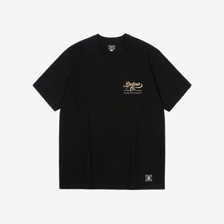 Dalee’s & Co. DLSB-001 8oz loopwheel logo T-shirt made in Japan black