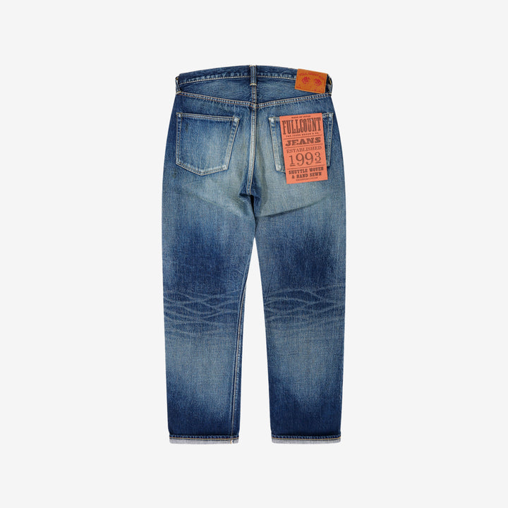 Fullcount 1101 Badass selvedge denim used wash regular straight jeans Japan exclusive back