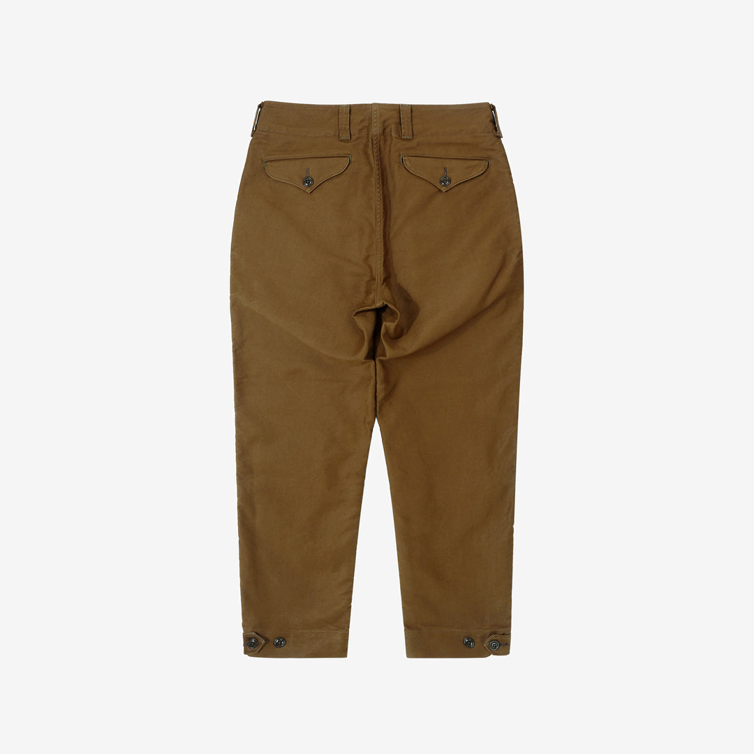 Freewheelers S-8 Aviators trousers jungle cloth sepia brown military flight pants Japan back