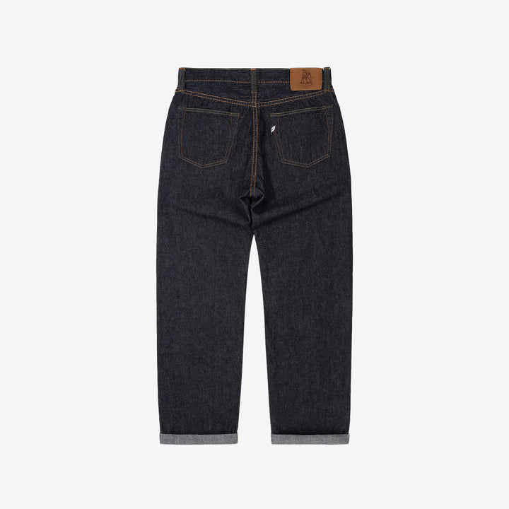 Pure Blue Japan 1182-002 10oz selvedge denim wide straight jeans lightweight back