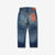 Fullcount 0105 Badass selvedge denim used wash wide straight jeans Japan exclusive back
