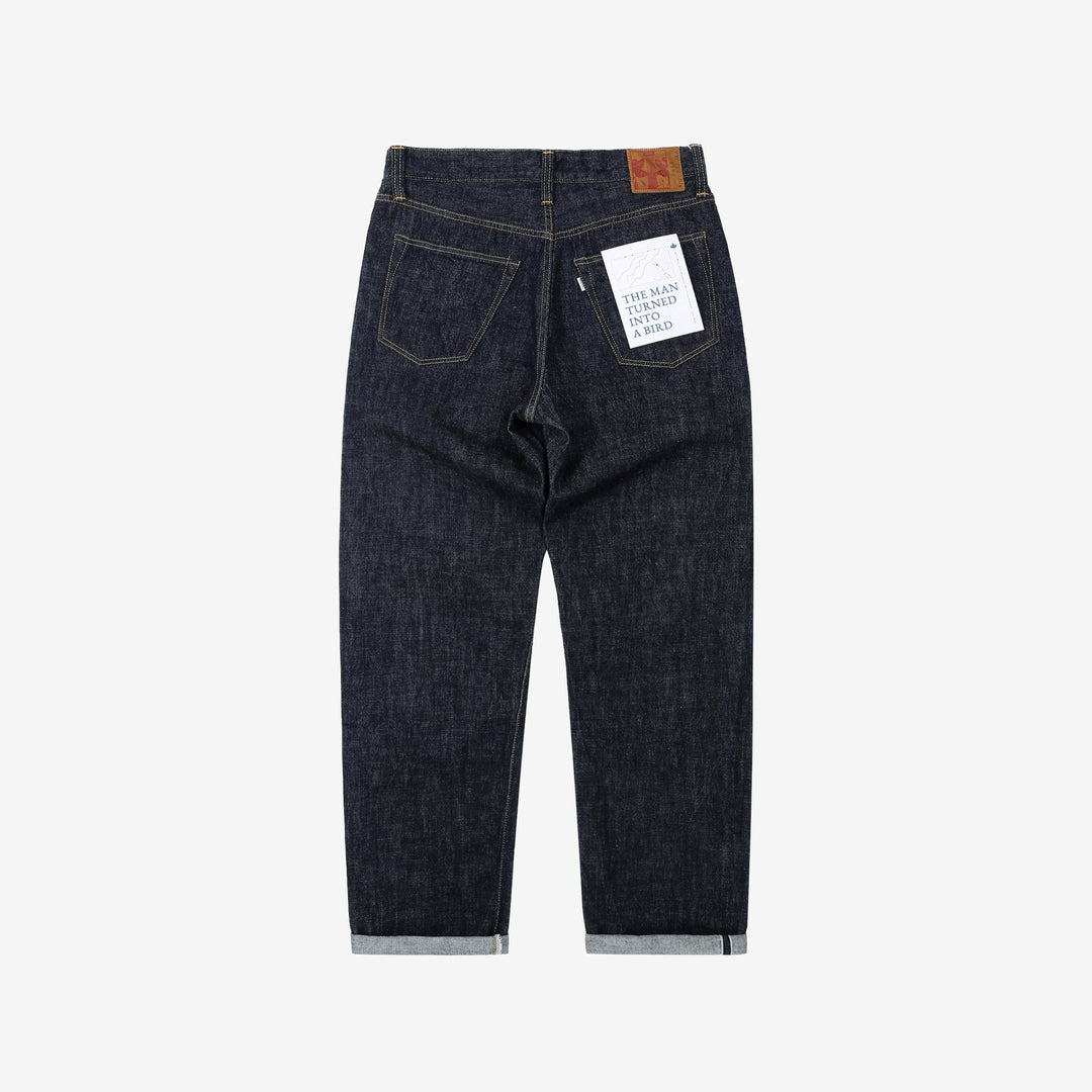 Omoto Denim 0815 13.5oz selvedge denim wide tapered jeans made in Japan back