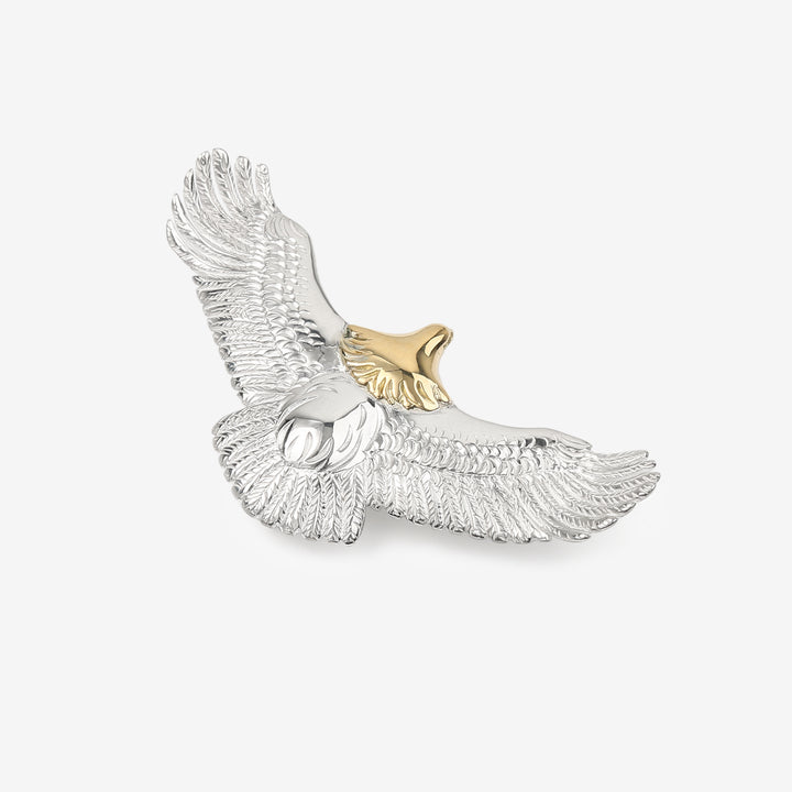 Moto EG-02 eagle silver pendant medium K18 gold accent native style Japan handcrafted jewelry top