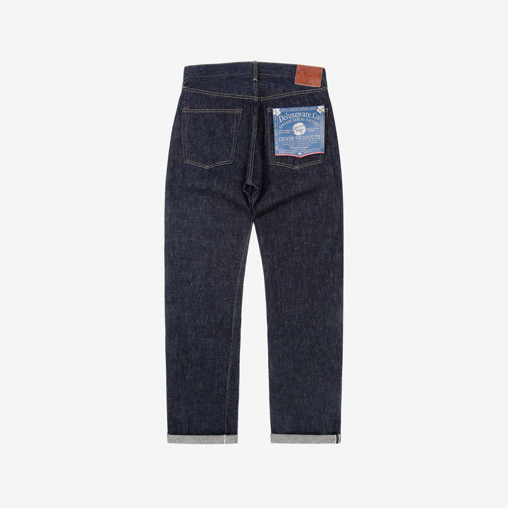 Deluxeware 1953XX 13.6oz selvedge denim straight fit made in Japan indigo jeans back view