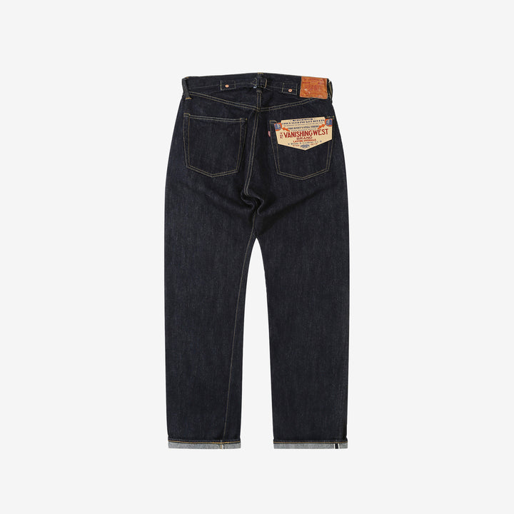 Freewheelers Vanishing West Lot 601XX 1942 14oz selvedge denim jeans regular straight fit indigo Japan back