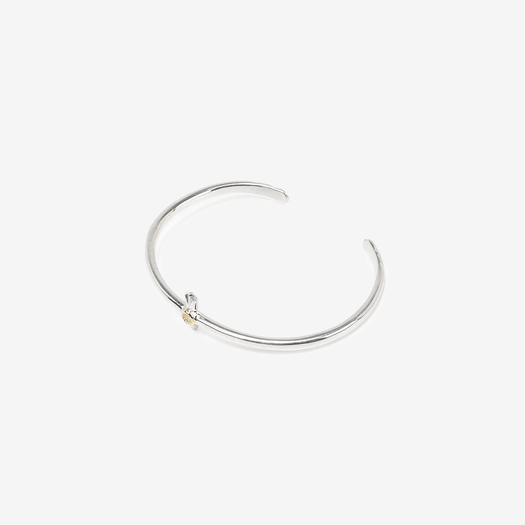 Moto BC-01G eagle silver bangle K18 gold accent native style handmade bracelet Japan