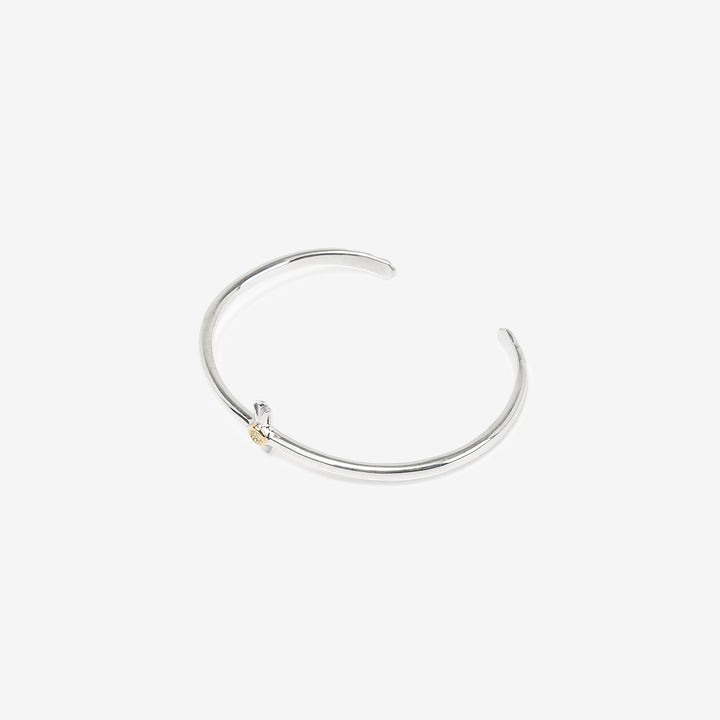Moto BC-01G eagle silver bangle K18 gold accent native style handmade bracelet Japan
