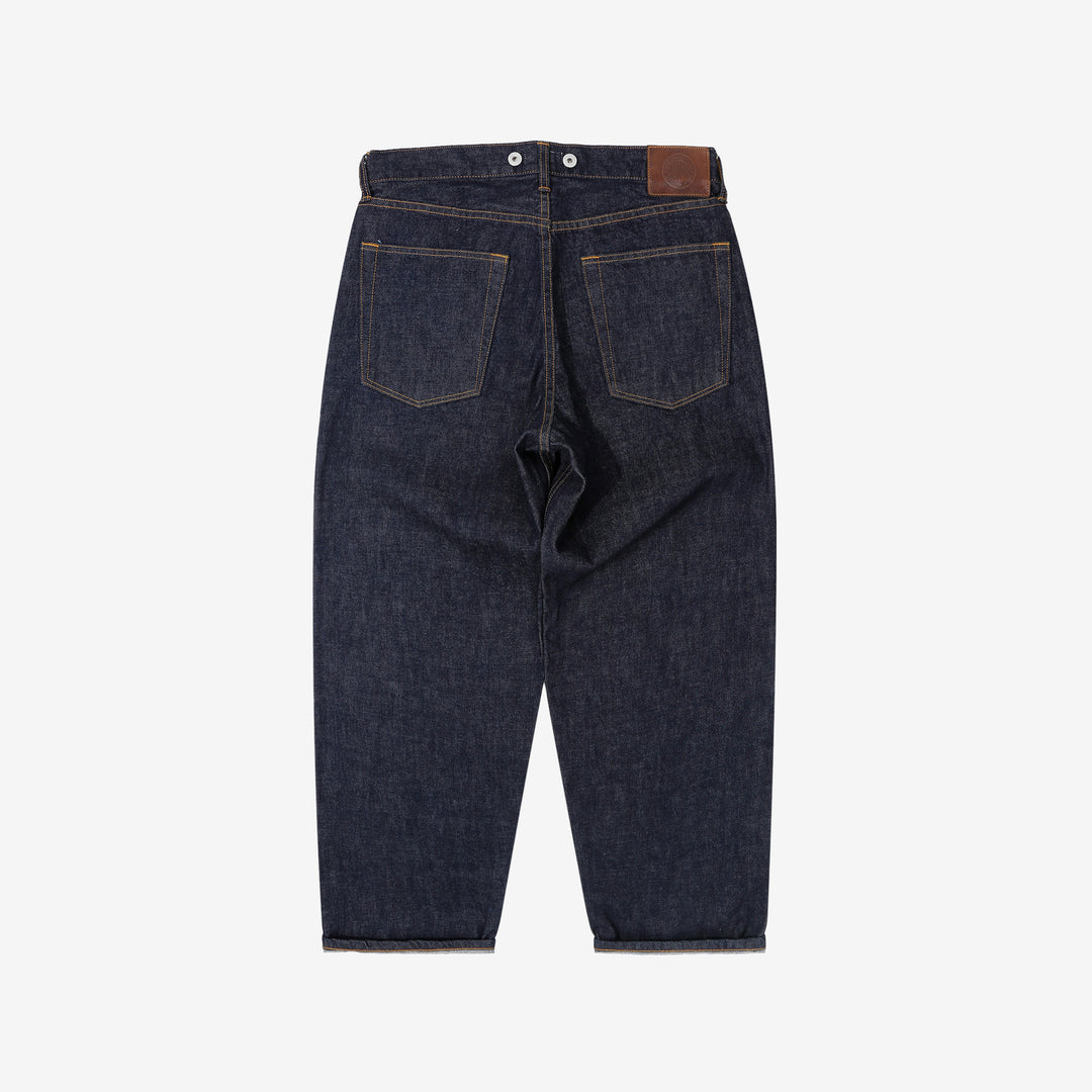 Moto Motor New Vintage 12oz selvedge denim old baggy fit indigo Japanese denim jeans back