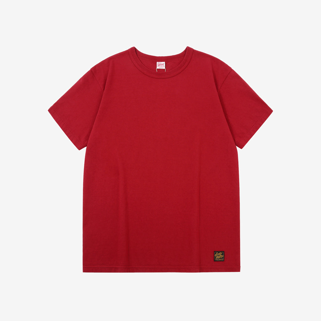Deluxeware MTS-00 7.5oz loopwheeled T-shirt made in Japan crew neck red