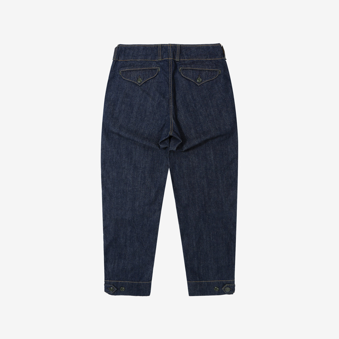 Freewheelers S-8 Aviators trousers 10.5oz indigo denim military flight pants tapered fit Japan back