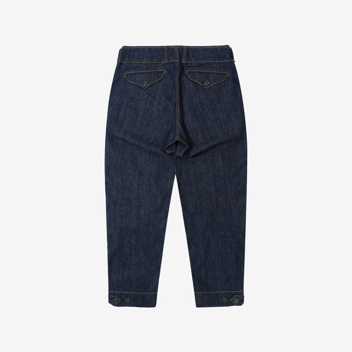 Freewheelers S-8 Aviators trousers 10.5oz indigo denim military flight pants tapered fit Japan back
