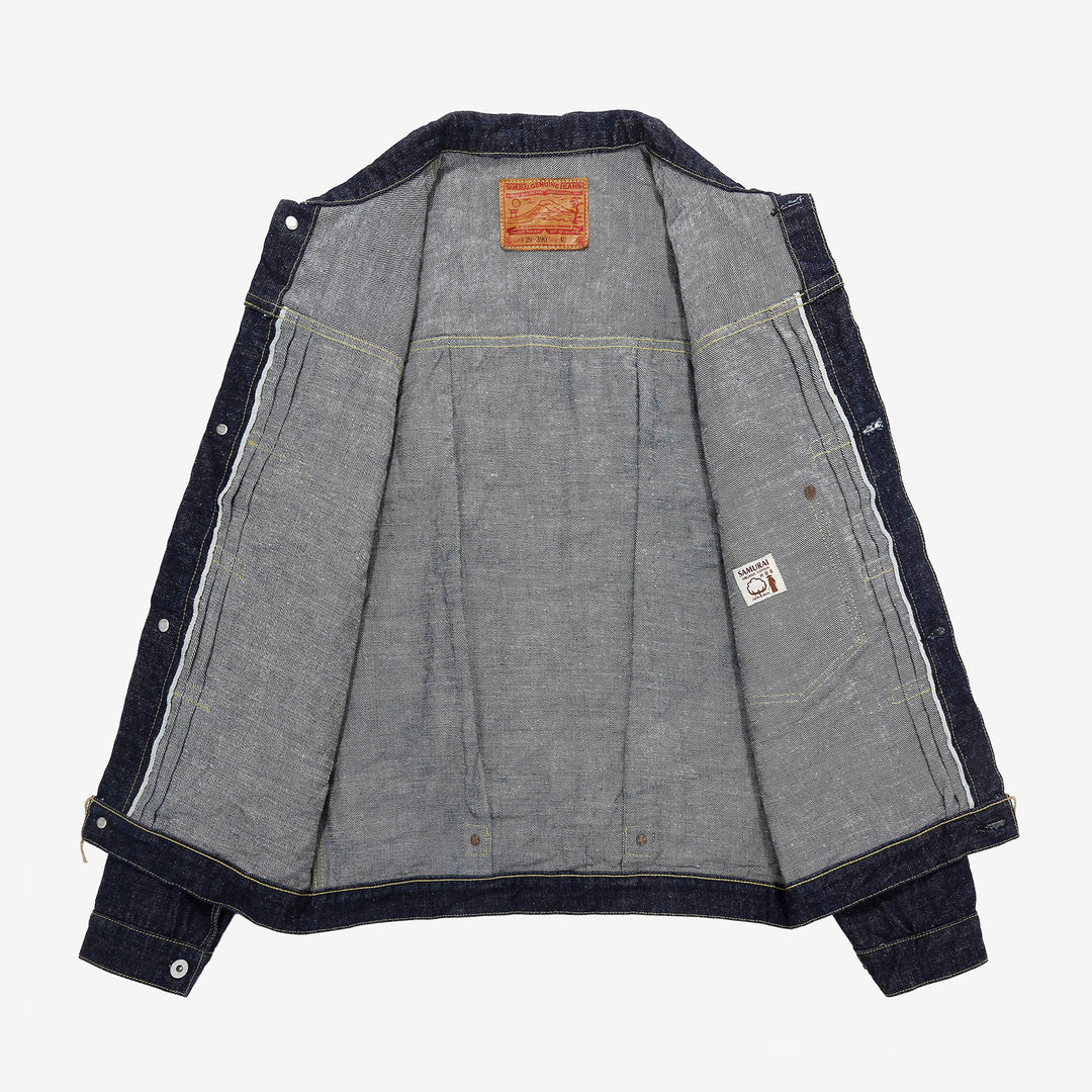 Samurai Jeans S554HX 15.8oz GL3 Samurai Cotton Selvedge Denim Type 1 Jacket - Interior View