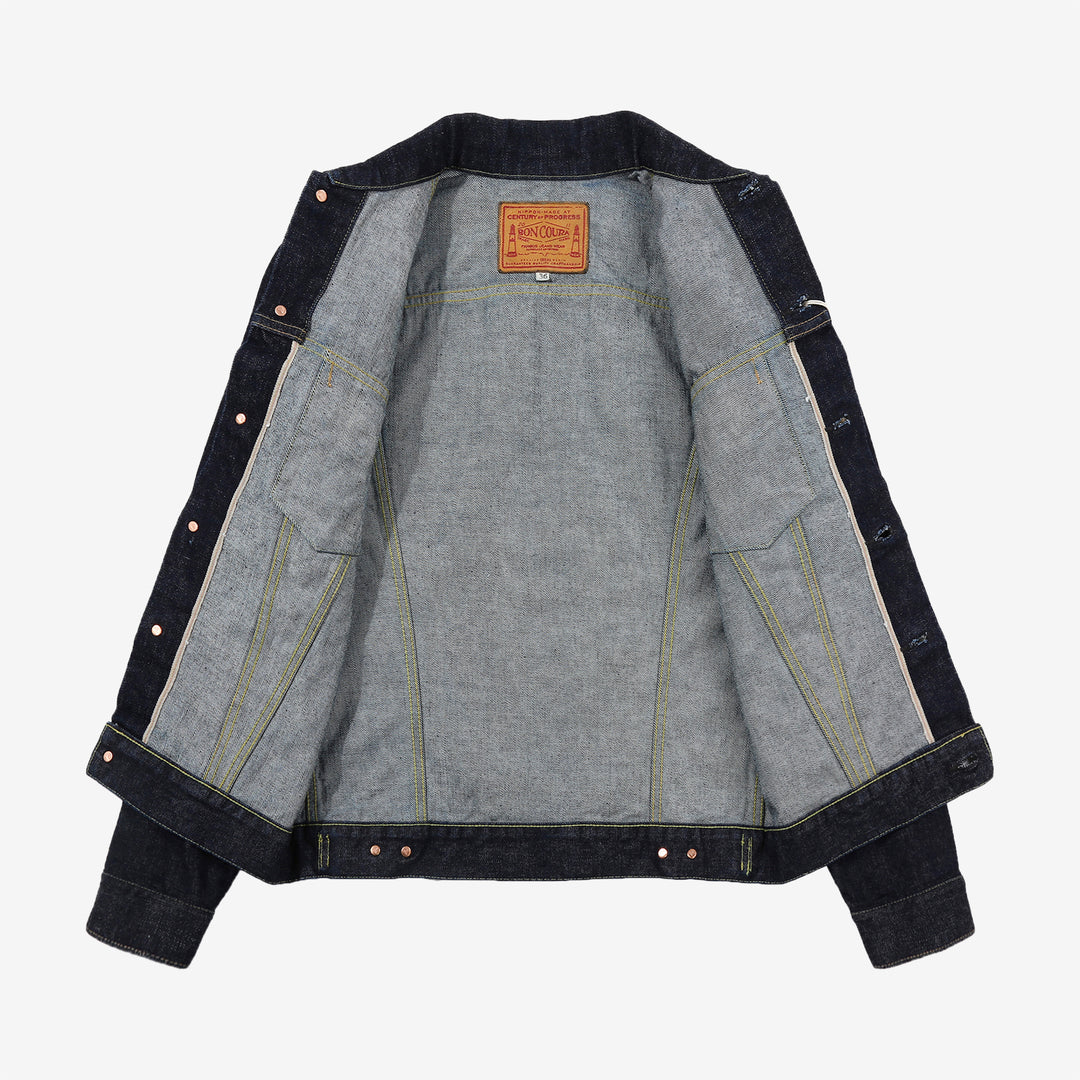 boncoura 15oz selvedge denim type 3 jacket indigo made in japan