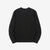 UES 602530 single rib knit long sleeve crew neck T-shirt made in Japan black front view
