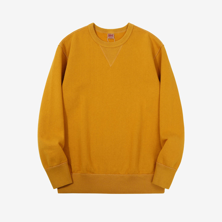 Deluxeware S101-00 loopwheeled sweatshirt made in Japan heavyweight crew neck yellow