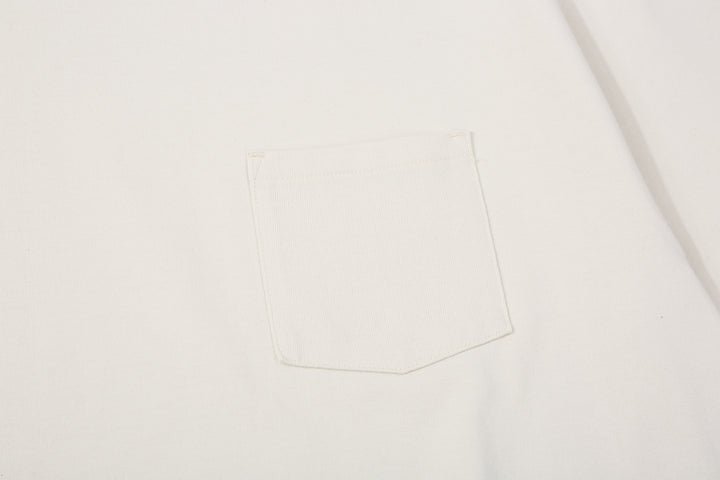 Boncoura High Density Heavyweight Pocket T-Shirt Made in Japan White Pocket