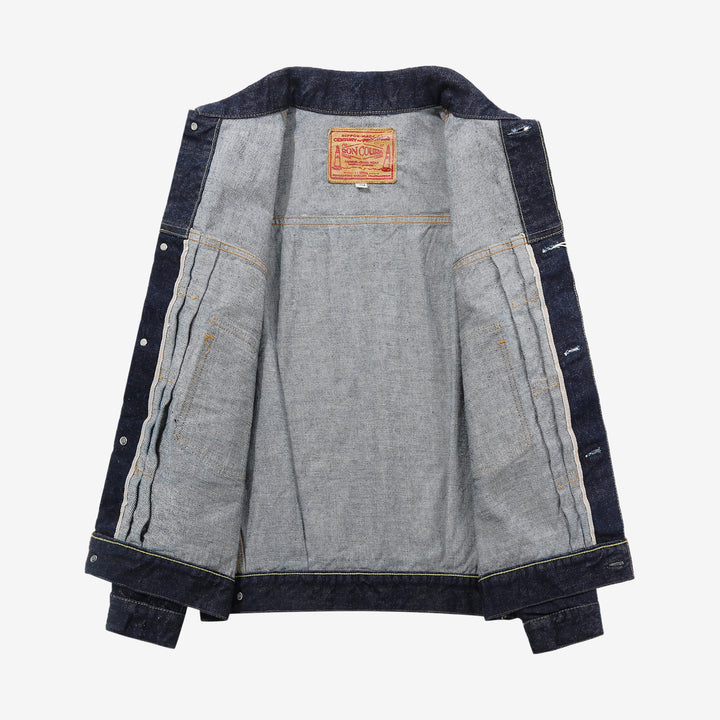 boncoura 15oz selvedge denim type 2 jacket indigo made in japan
