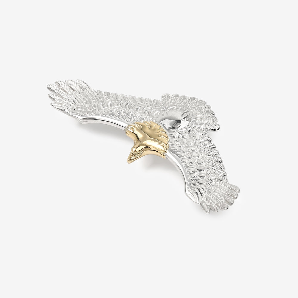 Moto EG-01 eagle silver pendant K18 gold accent native style Japan handcrafted jewelry head