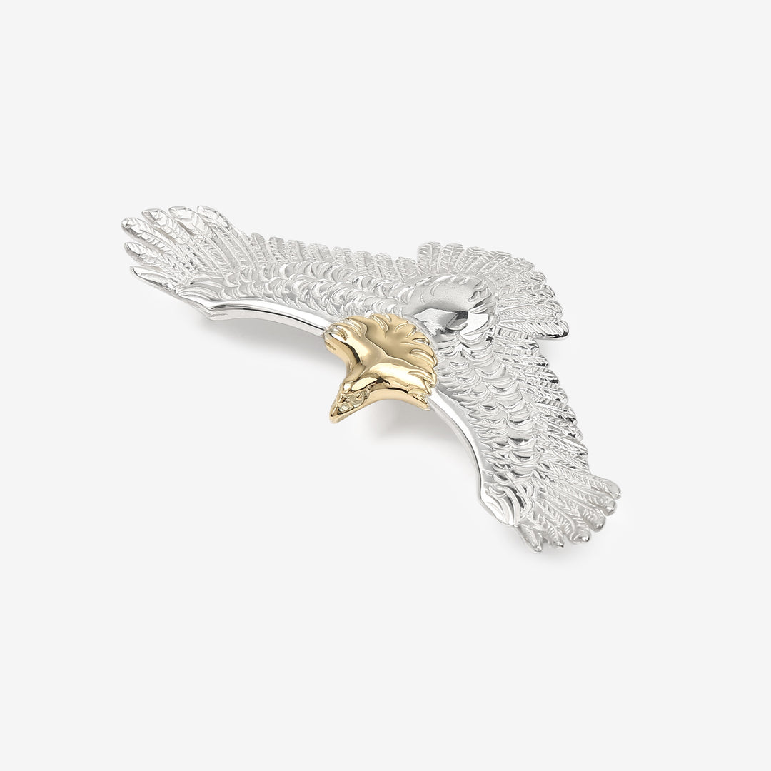 Moto EG-01 eagle silver pendant K18 gold accent native style Japan handcrafted jewelry head