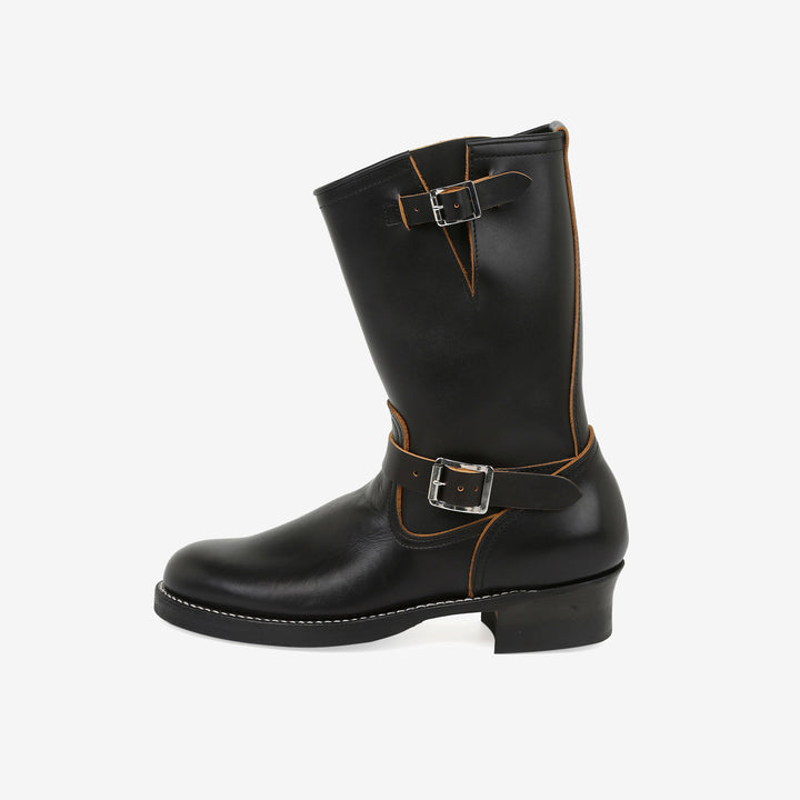 attractions biltbuck lot 269 engineer boots heavy weight kipskin leather black