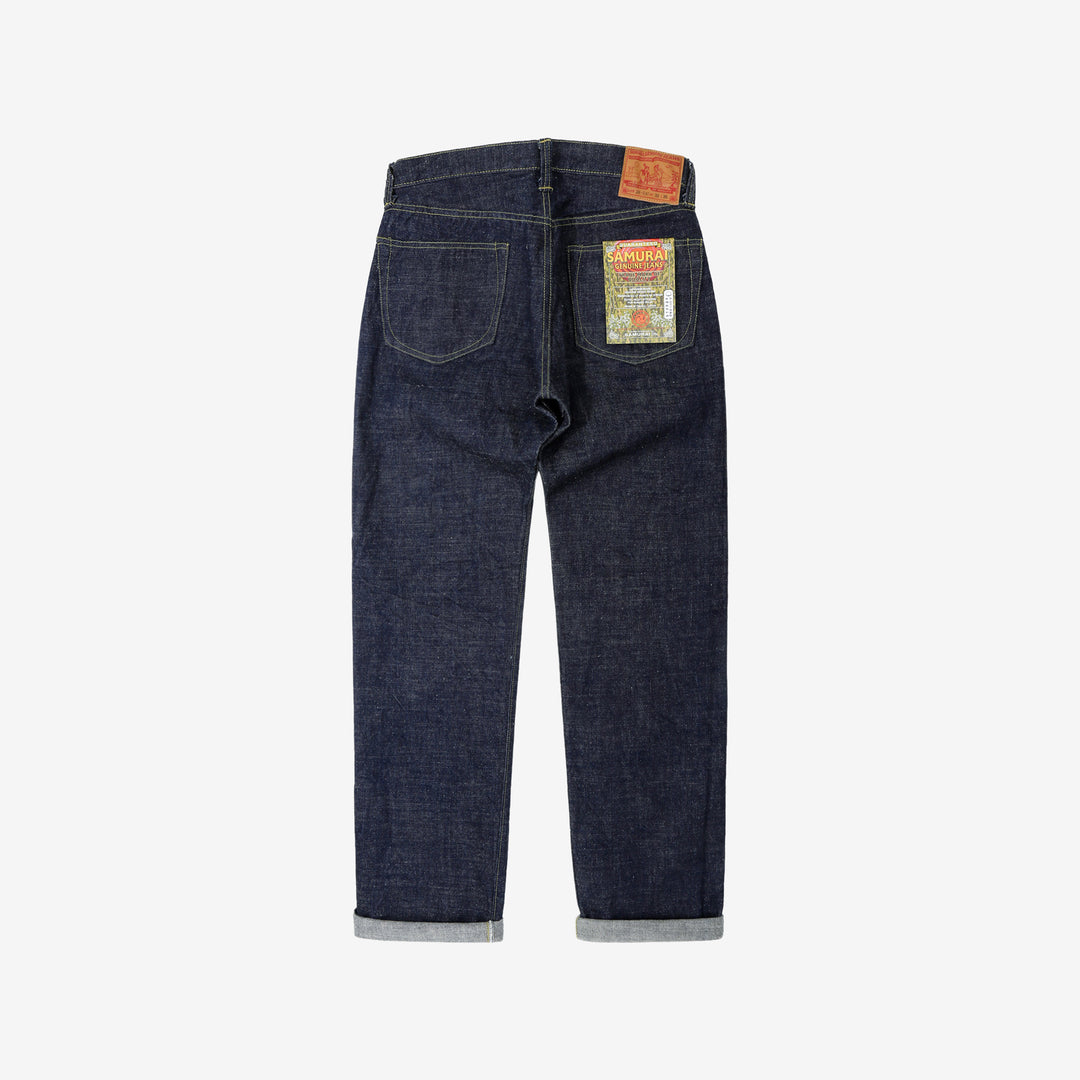 Samurai Jeans S2000HXII Samurai Cotton 15.8oz GL3 Selvedge Denim - Wide Striaght Fit back view