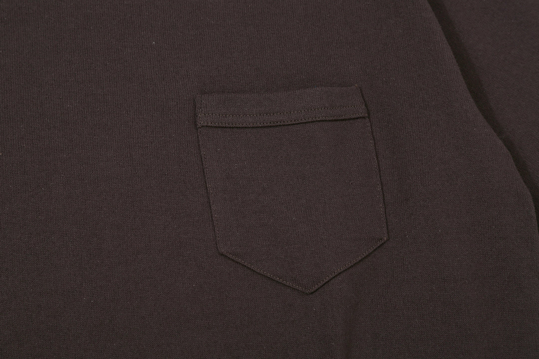 Freewheelers 2625009 Heavyweight Solid Pocket T-Shirt in Jet Black – Chest Pocket Detail