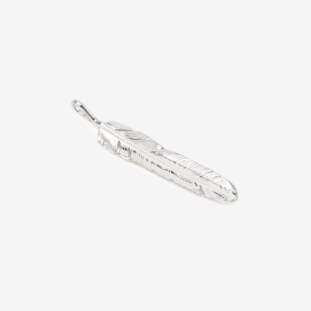 Moto FT-41 Kazekiri feather silver pendant extra large native style Japan handcrafted jewelry back