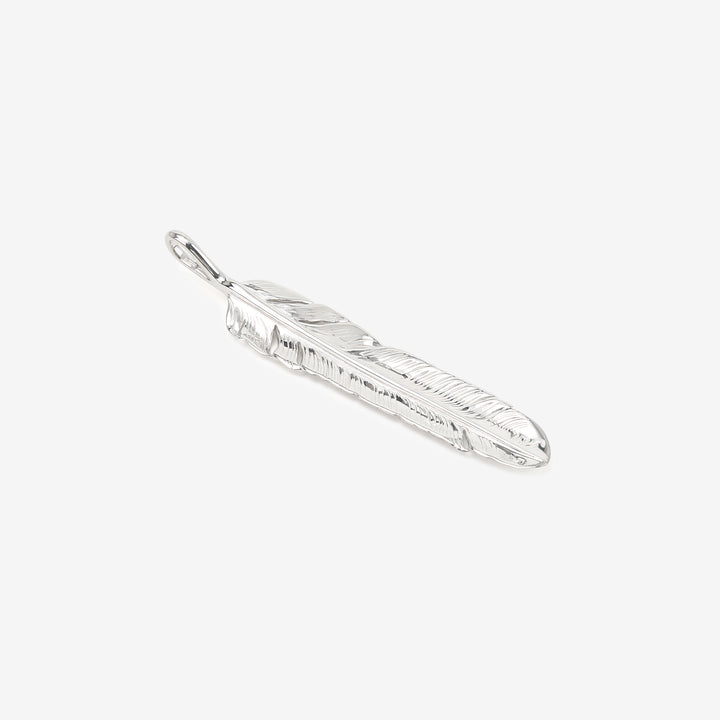 Moto FT-41 Kazekiri feather silver pendant extra large native style Japan handcrafted jewelry back