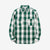 Warehouse Lot 3104 selvedge buffalo check flannel shirt long sleeve made in Japan cotton green front view