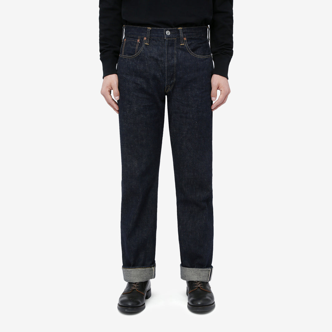 Deluxeware 1953XX 13.6oz selvedge denim straight fit made in Japan indigo jeans wear image front