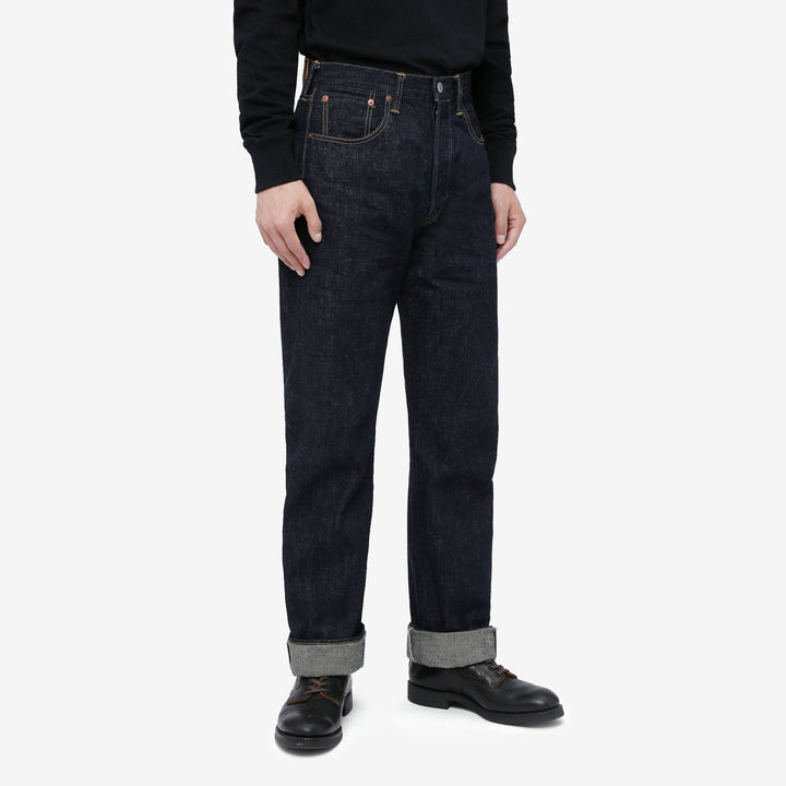 Deluxeware 1953XX 13.6oz selvedge denim straight fit made in Japan indigo jeans wear image front side
