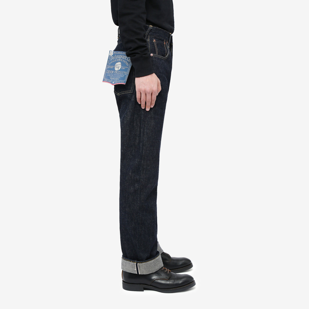 Deluxeware 1953XX 13.6oz selvedge denim straight fit made in Japan indigo jeans wear image side