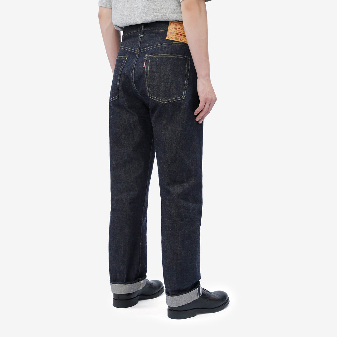 Warehouse S1003XX-LTD 14oz Selvedge Jeans – Model Three-Quarter Back View