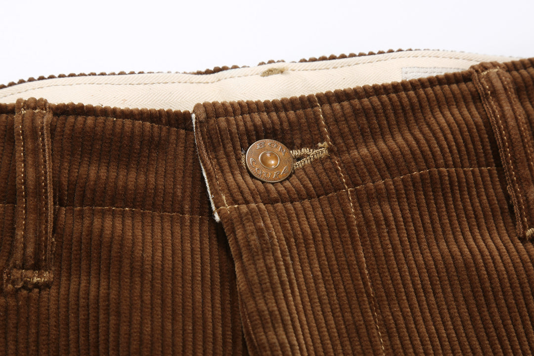 boncoura 8 wale corduroy 41 trousers brown made in japan