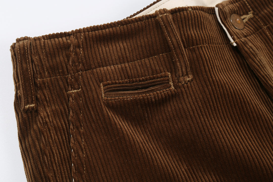 Boncoura 8W "kōruten" Corduroy 41 Trousers - Brown