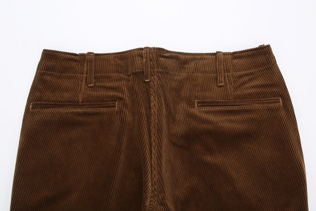 Boncoura 8W "kōruten" Corduroy 41 Trousers - Brown
