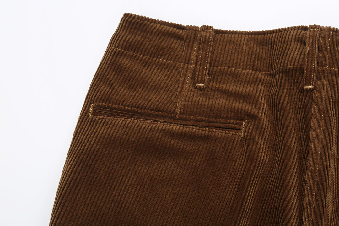 Boncoura 8W "kōruten" Corduroy 41 Trousers - Brown