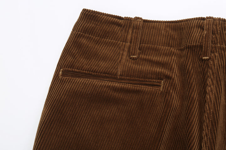Boncoura 8W "kōruten" Corduroy 41 Trousers - Brown