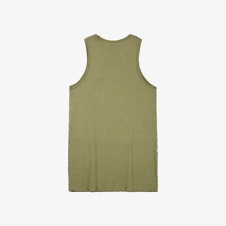 Stevenson Overall Co. Dual Comfort Cotton Tank Olive Made In Japan Back View Front