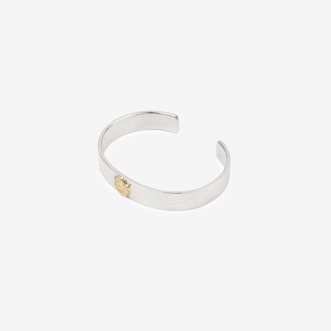 Moto BC-01G eagle silver bangle K18 gold accent native style handmade bracelet Japan