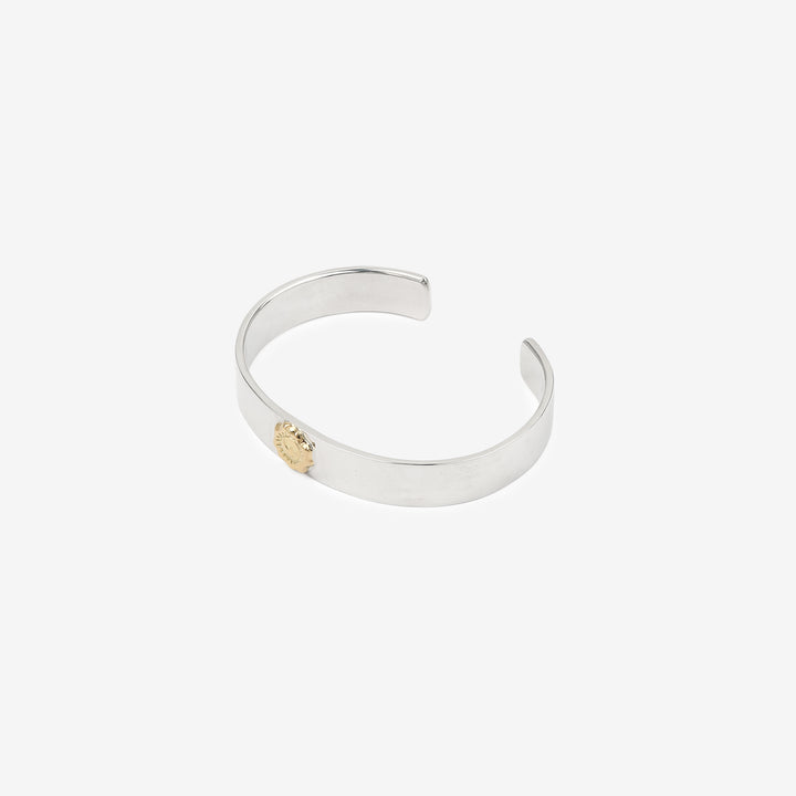 Moto BC-01G eagle silver bangle K18 gold accent native style handmade bracelet Japan