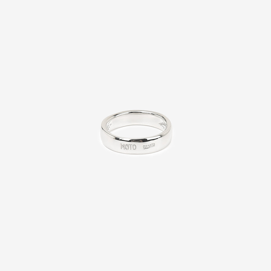 Moto RC-08 silver stamp ring native style minimal handmade ring Japan detail