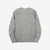UES 662531 single rib knit long sleeve henley neck T-shirt made in Japan slub cotton grey back view