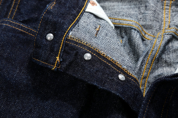 Freewheelers 2232012 Lot 601XXC 1937 14oz Selvedge Denim – Button Reverse Detail